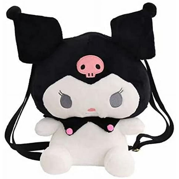Anime Cartoon Cute Plush Doll Backpack Kawaii Lolita JK Girl Bag Birthday Gift Black Super Soft and Hugable Plush Toy Suitable for Fans and Kids Who Love Kuromi