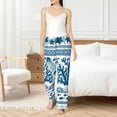 thumbnail image 5 of Uemuo Sea Underwater Jellyfish Pattern Women's Wide Leg Palazzo Lounge Pants with Pockets Light Weight Loose Comfy Casual Pajama Pants-X-Large, 5 of 9