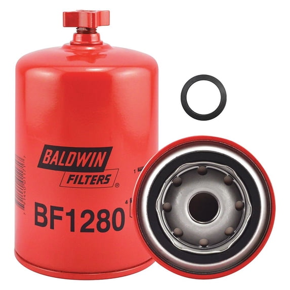 Baldwin Filters Fuel Filter, Spin-On Filter Design BF1280