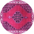 thumbnail image 1 of Ahgly Company Indoor Round Persian Pink Traditional Area Rugs, 4' Round, 1 of 4