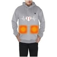 thumbnail image 5 of Unisex Heated Hoodie Fast Warm Up Usb Constant Temperature Warm 5 Heat Zones Pullover Hoodie Long Sleeve Heated Sweatshirt Regular Fit Winter Outdoor Heating Clothing Thermal Women Hoodies, 5 of 7