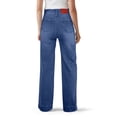 thumbnail image 3 of Women's Denim Wide Leg Pants High Waisted Drawstring Loose Fit with Pockets Casual Jeans, 3 of 5
