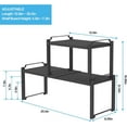 thumbnail image 6 of 2 Pack Expandable Cabinet Countertop Shelves, X-cosrack Stackable Cupboard Organizer Shelf Rack Adjustable 𝗟𝗲𝗻𝗴𝘁𝗵 and Height for Cabinet Kitchen Bathroom Pantry,Black, 6 of 8