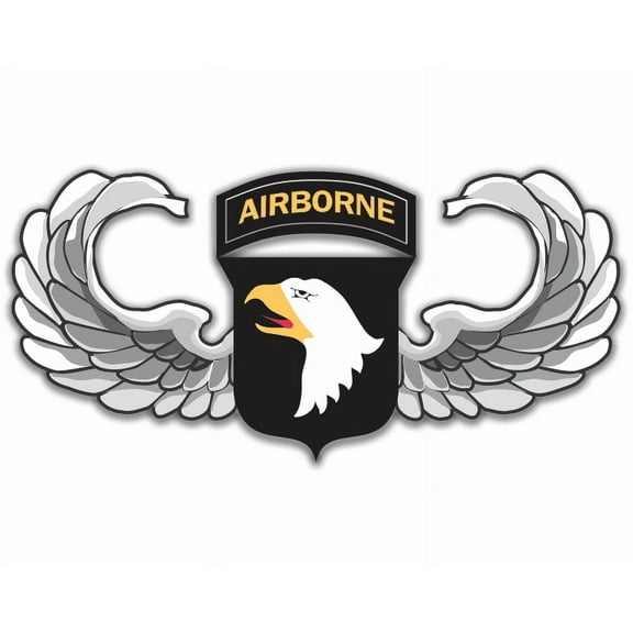 3.8 Inch 101st Airborne Jump Wings Sticker Decal
