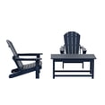 thumbnail image 4 of WestinTrends Malibu 3-PC Outdoor Patio Plastic Adirondack chair set with Coffee table ( 2 seater ), Navy Blue, 4 of 12