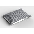 thumbnail image 2 of Ambesonne Grey Chevron Pillow Sham 2 Pack, Various Angles Retro, 36"x20", Pale Grey and Grey, 2 of 3