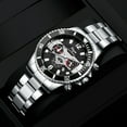 thumbnail image 4 of 2025 Fake Three-Eye Simple All-Match Men's Quartz Belt Watch Sunglasses Wallet 3-Piece Set, 4 of 5