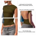 thumbnail image 3 of Camiseta sin espalda NikouMX ajustada de manga corta para mujer, 3 of 5