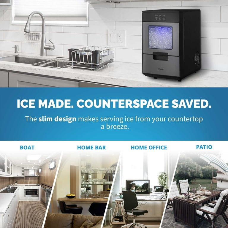 Newair 26 lbs. Countertop Nugget Ice Maker, Compact Ice Machine