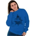 thumbnail image 4 of Nautical Whale Wheel Spiritual Animal Unisex Plus Fleece Graphic Sweatshirt Brisco Brands 4X, 4 of 5