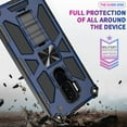 thumbnail image 4 of Ring Kickstand Phone Case for Cricket Influence /AT&T Maestro Plus Case for Car Mount Hybrid Hard PC Soft TPU Shockproof Protective Case - Blue, 4 of 6