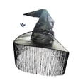 thumbnail image 3 of Sombrero De Bruja De Ala Ancha Clásico Con Borla Para Decoración De Fiesta De Máscaras., 3 of 8