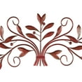 thumbnail image 5 of DecMode Red Metal Long Scrolled Leaf Wall Decor with Beaded Accents, 5 of 9