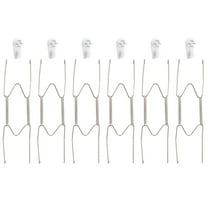 Uxcell 6Pack Plate Hanger, 8 Inch Stainless Steel Invisible Wall Plate Hangers for Decorative Plates, Silver