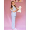 thumbnail image 2 of Arshiner Pajamas for Girls Short Sleeve Long Pants Outfit 2 Piece Sleepwear Button Pjs Sets, 2 of 5