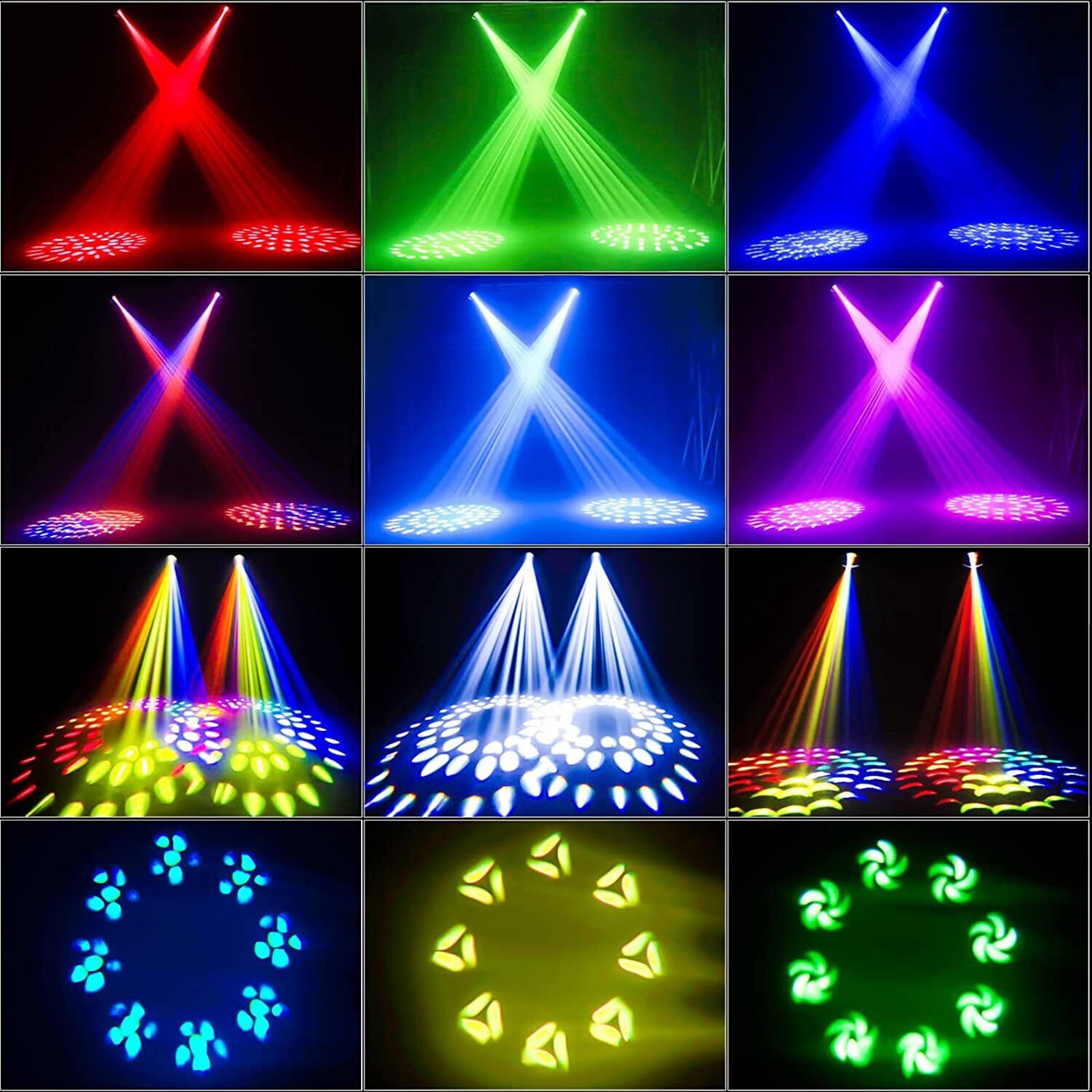 7R 230W DJ Lights, 8 Prisms Beam Sharpy Moving Head Stage Light 17 Gobos 14 Colors LED Disco Party Lights DMX Club Light for Weddings Christmas Dance Show