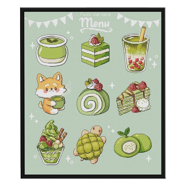 Cuadros Decorativos Kit de bordado completo de punto de cruz DIY menú contado naturaleza muerta algodón regalo artesanal Ehuebsd Nuevos Originales