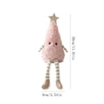 thumbnail image 5 of Plush Christmas Tree Figurine, Pink Finish, Soft Dangling Legs Tabletop Ornament for Mantel, Shelf, Desk or Holiday Gift, 5 of 5