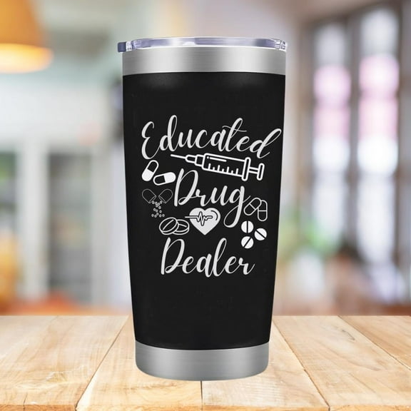 Inspirational Gifts for Employees, Thank You Gifts for Volunteer Teacher Nurse 20oz Tumbler Laser Engraved Stainless Steel Tumbler 20oz - Nurse Appreciation Week Gift - Pharmacist Gift - Black