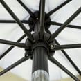thumbnail image 4 of Bibana 9 ft Outdoor Patio Umbrella with Push Button Tilt, Easy Crank Lift, 8 Steel Ribs - Blue and White, 4 of 9