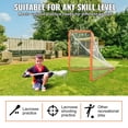 thumbnail image 6 of HCY Lacrosse Goal, 4' x 4' Small Kids Lacrosse Net, Folding Portable Lacrosse Goal with Carry Bag, Iron Frame Backyard Training Equipment, Quick & Easy Setup, Perfect for Youth Training, Orange, 6 of 7