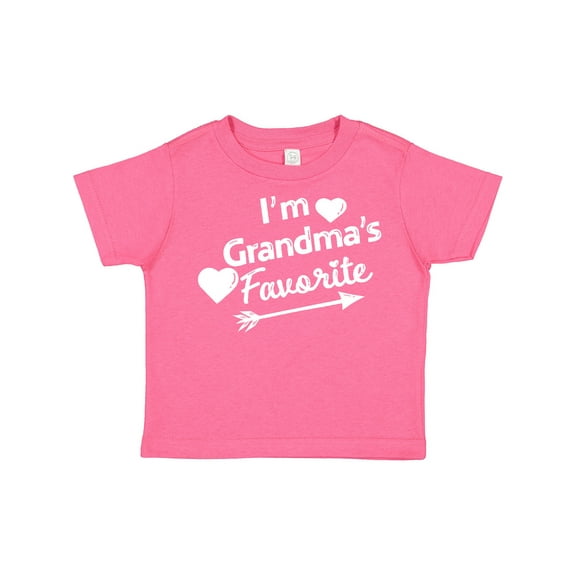 Inktastic I'm Grandma's Favorite with Arrow and Hearts Boys or Girls Toddler T-Shirt