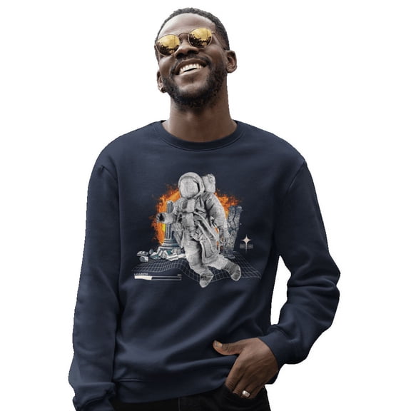 Greek Astronaut Unisex Premium Crewneck Sweatshirt