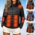 thumbnail image 6 of Purcolt Womens Heated Hooded Puffer Jackets Full Zip Long Sleeve Quilted Coats Winter Thermal Outerwear with 21 Heating Zones, Power Bank Not Included, 6 of 6