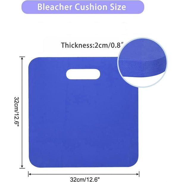GIXUSIL Portable Stadium Bleacher Seat Pad 4 Pack Hard Strong Heat Resistant Poolside Seat Comfort Foam Cushion Outdoor Seating for Spectating Sport Side of Pool Blue Walmart Business Supplies