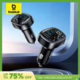 thumbnail image 2 of Baseus-transmisor FM para coche, manos libres, Bluetooth, reproductor modulador MP3, USB Dual 3.4A, cargador de Audio para cargador de teléfono móvil, 2 of 4
