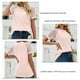 thumbnail image 5 of Verano Encaje Crochet Hallow Camiseta Manga Corta Cuello Redondo Ajuste Suelto Waffle Knit Raglan para Mujer, 5 of 6