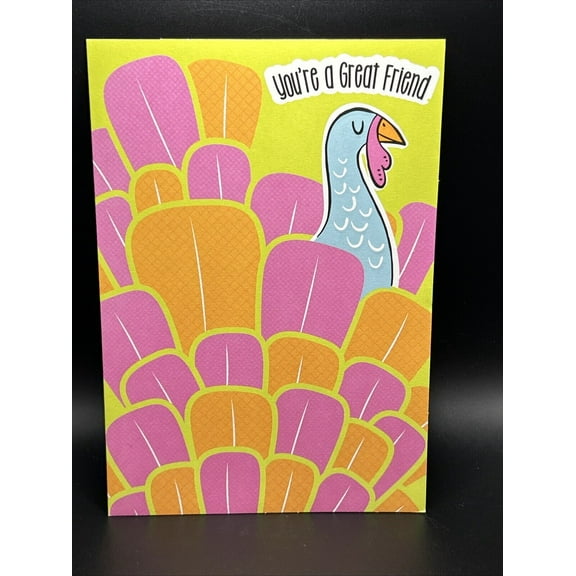 For A Great Friend on Thanksgiving Greeting Card w/Envelope