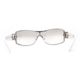 thumbnail image 2 of Womens Elegant Rimless Shield Wrap Luxury Designer Sunglasses Silver White - Clear Mirror, 2 of 4