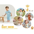 thumbnail image 5 of Actgleam Baby Boys Short Sleeve Romper Summer Infant Onesie Unisex Newborn Baby Clothes,Light Green Zoo,12-18 Months, 5 of 12