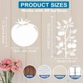 thumbnail image 4 of 3pcs Tomatoes Stencil 11×21.2inch Splicing Large Farm Vegetable Stencil with Paint Brush 11.8×11.8inch Reusable Tomato Plants Template for DIY Craft Canvas Wall Wood Home Decor, 4 of 9