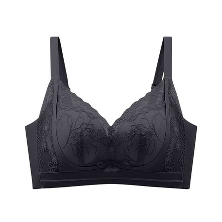 Gnurob Women s Sexy Lace Bras No Underwire Bra Plus Size Bralettes Hide Back Fat lingerie Push Up Brassiere Comfort Breathable Bralette Sports Everyday Wear Clearance Saving Black X-Large