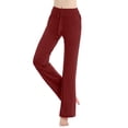thumbnail image 5 of Womens Casual Wide Leg Palazzo Pants Summer High Waist Straight Leg Lounge Trousers Lightweight Pants Pockets Ladies Comfy Plus Size Trendy Outfits Flowy Straight Leg Clothes Navy, 5 of 7