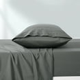 thumbnail image 4 of ESCA Grey Bed sheets Set - OEKO-TEX Certified, 4-Piece Set (Flat Sheet, Fitted Sheet, Pillowcases) Cal King Size, 4 of 6