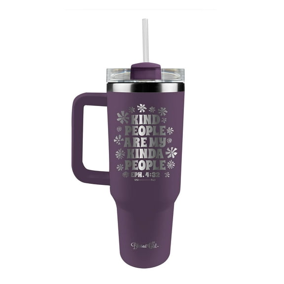 Blessed Girl 40 oz Stainless Steel Mug With Straw Kind People
