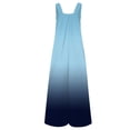 thumbnail image 3 of Ticikt Girls Overalls Kids Casual Sleeveless Wide Leg Jumpsuit Gradient Color Loose Rompers with Pockets, 3 of 4