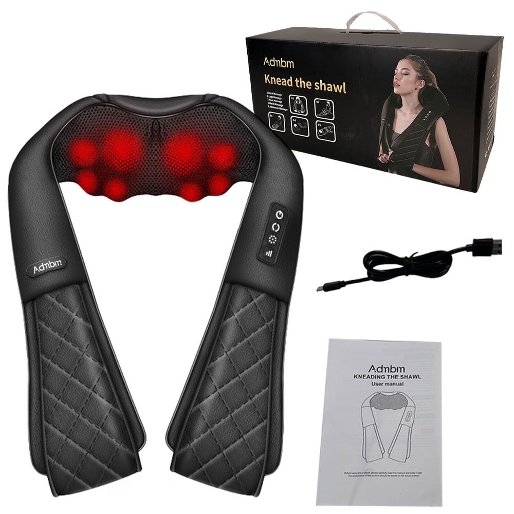 U-Shaped Shiatsu Neck, Shoulders & Back Massager with Heat