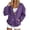 Purple, variant on Womens Sweatshirt Fall Trendy Casual V-Neck Long Sleeve Button Front Cardigan Winter Loose Coat with Pockets