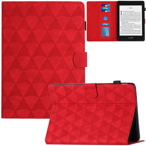 Artyond Case for 6.0" Kindle Paperwhite 2018, PU Leather Card Slots Lightweight Folio Cover with Auto Sleep/Wake Case for Kindle Paperwhite 10th Generation 2018 Released Model PQ94WIF, Red