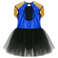 thumbnail image 4 of YONGHS Kids Girls Circus Ringmaster Tutu Costume Halloween Carnival Party Leotard Dress Royal Blue 10, 4 of 5