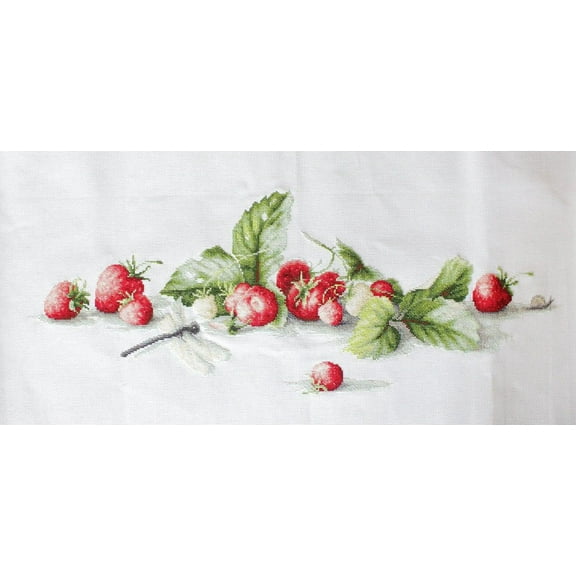 Etude with Strawberries B2254L Counted Cross-Stitch Kit