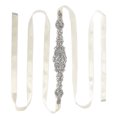 thumbnail image 7 of Bridal Belt, Bride Dress Belt Elegant Appearance With Rhinestones For Banquets For Weddings For Parties White, 7 of 7