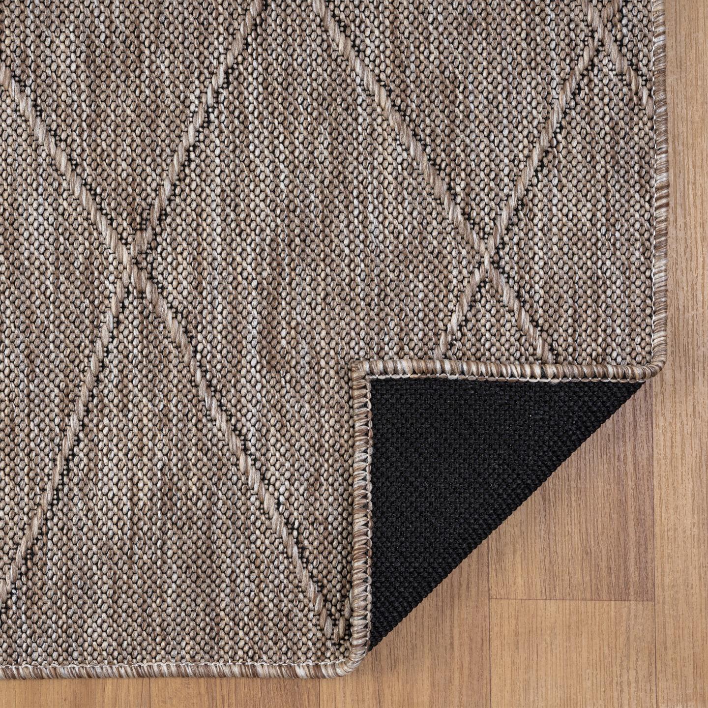 Luxe Weavers Non-Slip Washable Outdoor Beige 9x12 Area Rug, Modern Geometric Carpet