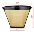 thumbnail image 3 of Permanent Coffee Filter, Reusable #4 Cone, Stainless Steel, 3 of 7