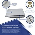 thumbnail image 4 of Tarps Now 12 Mil Waterproof Poly Tarps, (30' x 30'), 6oz Multipurpose Tarpaulin Cover- Silver, 4 of 8