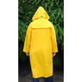 thumbnail image 2 of River City Garments(R) X-Large 49" Yellow Classic Plus .35 mm Polyester And PVC Rain Coat With Front Snap Closure, Detachable Hood And Corduroy Collar, 2 of 4
